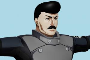Mougan Tanakamaru Tokyo-Ghoul, male, man, people, human, xna, characters, rigged